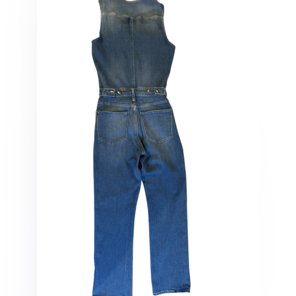 Frame Denim Blue Jeans Women's Le Slender Jumpsuit Overalls Size Medium 27 - Picture 5 of 12